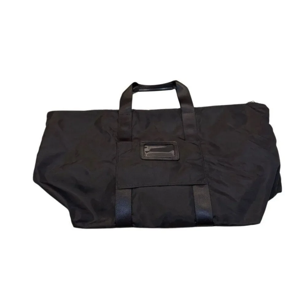 TUMI Black Nylon Packable Travel Duffel Bag + Small Pouch Lightweight